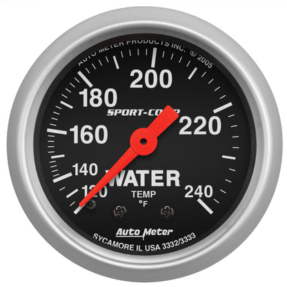 Autometer Sport-Comp 52.4mm 120-240 F Mech 2in Water Temp