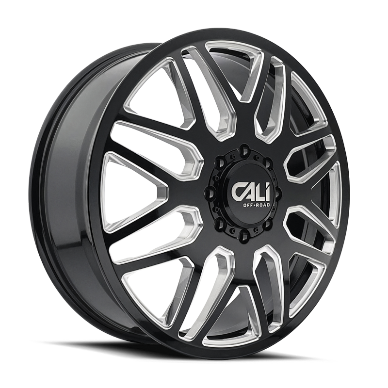 Cali Off-Road 9115D Invader Dually 22x8.25 / 8x200 BP / -232mm Offset / 142mm Hub Gls Blk Mill Wheel