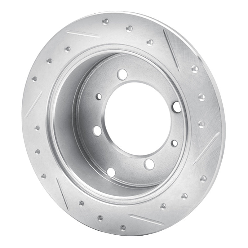 R1 Concepts R1 92-04 Dodge COLT Rear Left Drilled & Slotted Silver Brake Rotor