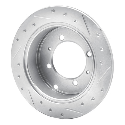 R1 Concepts R1 92-04 Dodge COLT Rear Left Drilled & Slotted Silver Brake Rotor