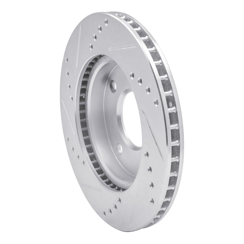 R1 Concepts R1 07-17 Nissan TIIDA (Mexico) Front Right Drilled & Slotted Silver Brake Rotor
