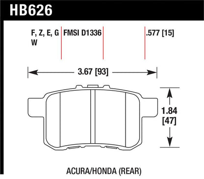 Hawk Performance Ceramic Street Brake Pads