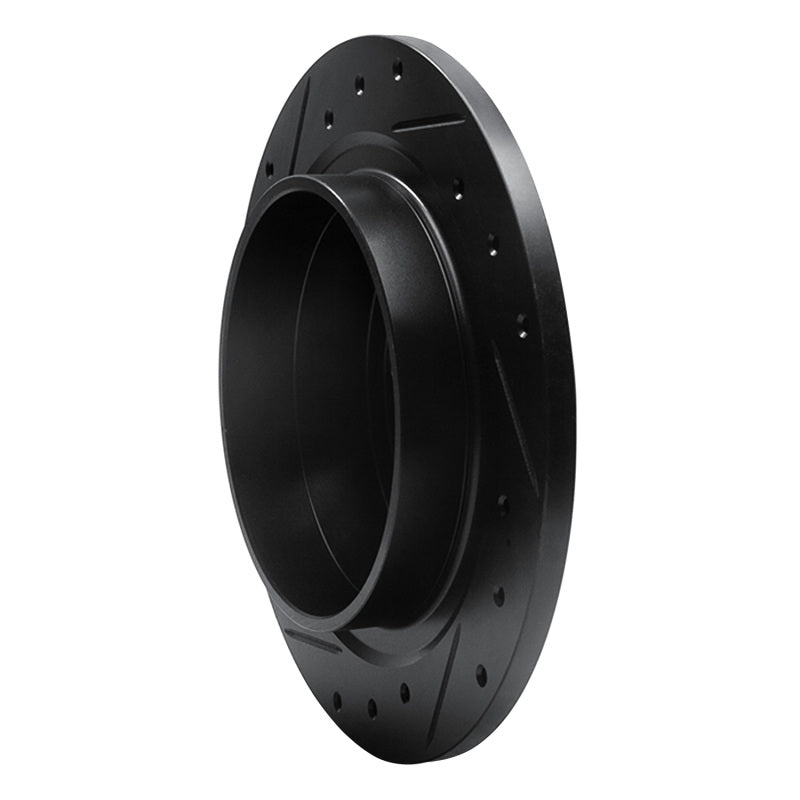 R1 Concepts R1 97-98 Volvo V90 Rear Right Drilled & Slotted Black Brake Rotor