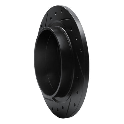 R1 Concepts R1 97-98 Volvo V90 Rear Right Drilled & Slotted Black Brake Rotor