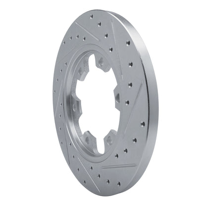 R1 Concepts R1 15-25 Ford Transit-350 HD/DRW Rear Left Drilled & Slotted Silver Brake Rotor