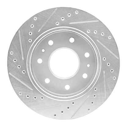 R1 Concepts R1 09-09 Ford F-150 4WD Front Right Drilled & Slotted Silver Brake Rotor