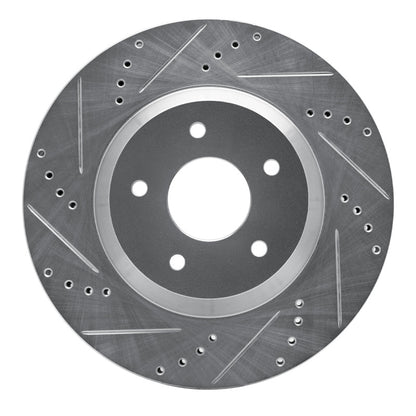 R1 Concepts R1 88-96 Chevrolet Corvette Right Front Drilled & Slotted Silver Brake Rotor