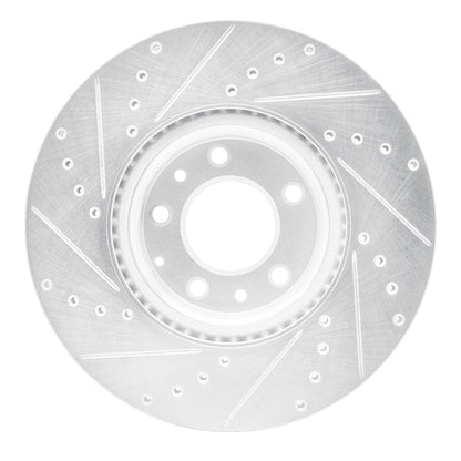 R1 Concepts R1 06-07 Mazda 6 Front Right Drilled & Slotted Silver Brake Rotor