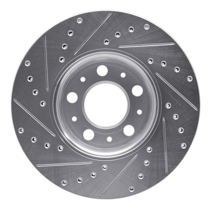 R1 Concepts R1 99-09 Volvo S60 Front Right Drilled & Slotted Silver Brake Rotor