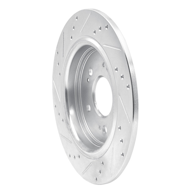 R1 Concepts R1 14-20 Acura RLX Rear Right Drilled & Slotted Silver Brake Rotor