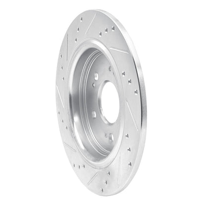 R1 Concepts R1 14-20 Acura RLX Rear Right Drilled & Slotted Silver Brake Rotor