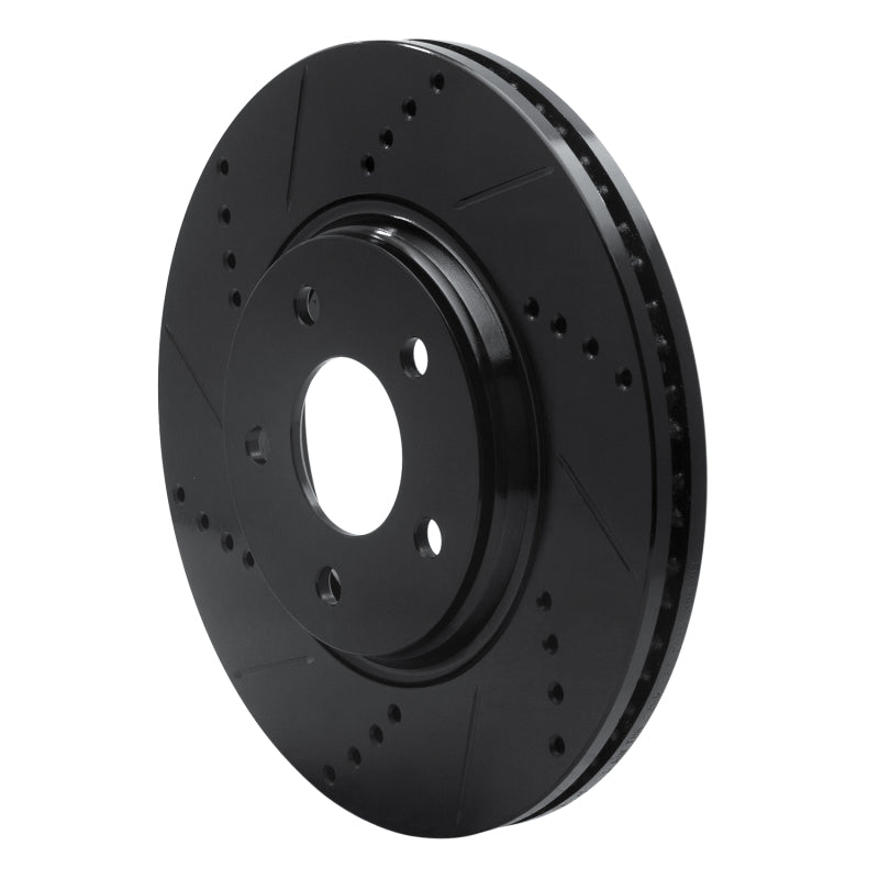 R1 Concepts R1 04-12 Chevrolet Malibu Front Left Drilled & Slotted Black Brake Rotor