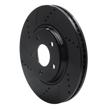 R1 Concepts R1 04-12 Chevrolet Malibu Front Left Drilled & Slotted Black Brake Rotor
