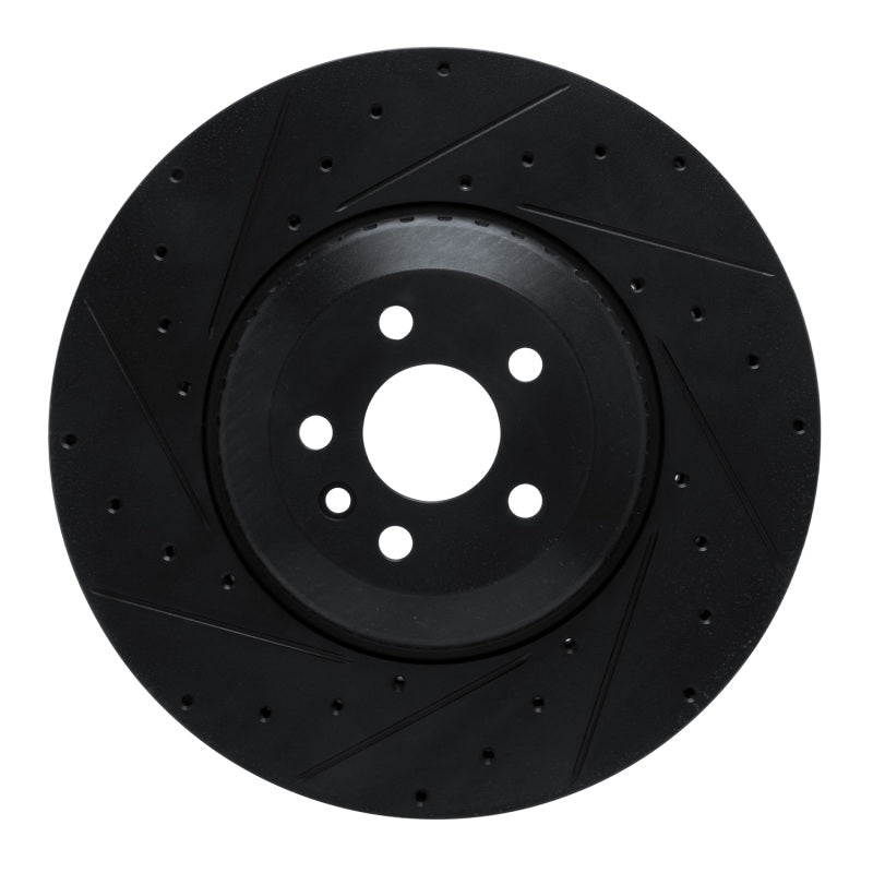 R1 Concepts R1 21-25 Jaguar F-Pace Front Left Drilled & Slotted Black Brake Rotor