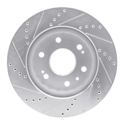 R1 Concepts R1 09-20 Chevrolet TAHOE Front Right Drilled & Slotted Silver Brake Rotor
