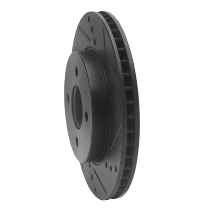 R1 Concepts R1 11-25 Nissan Note (Mexico) Front Right Drilled & Slotted Black Brake Rotor