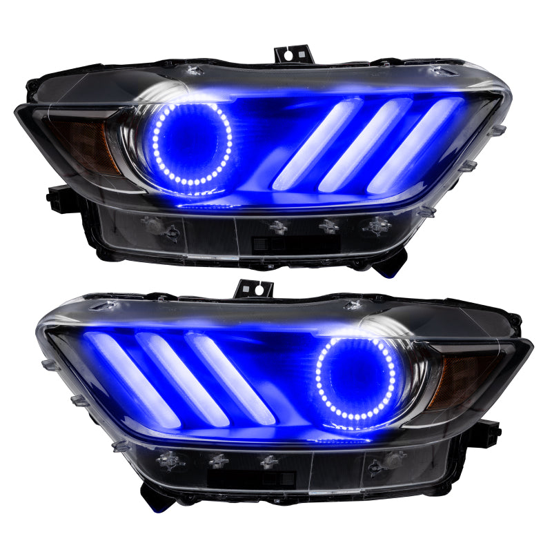 ORACLE Lighting Oracle 15-17 Ford Mustang V6/GT/Shelby DRL w/ Halo Kit - ColorSHIFT w/ 2.0 Controller