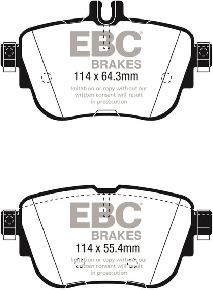 EBC 2017+ Mercedes-Benz E300 (W213) Ultimax Rear Brake Pads
