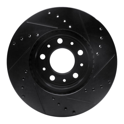 R1 Concepts R1 91-95 Volvo 780 Front Left Drilled & Slotted Black Brake Rotor