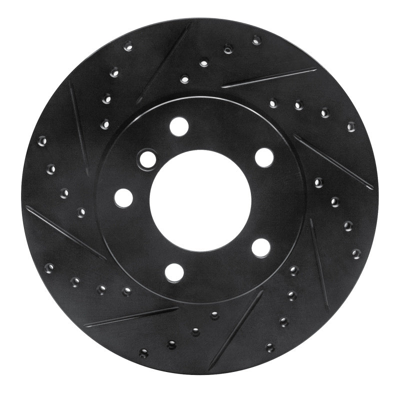 R1 Concepts R1 06-13 BMW 125i (Mexico) Front Left Drilled & Slotted Black Brake Rotor