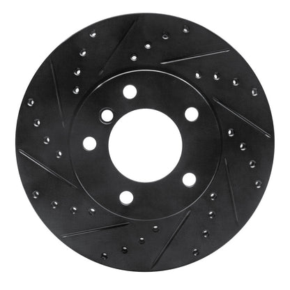R1 Concepts R1 06-13 BMW 125i (Mexico) Front Left Drilled & Slotted Black Brake Rotor