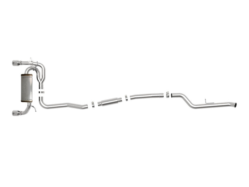 aFe MACHForce XP 3in to 2.5in 304 SS Cat-Back Exhaust w/ Polished Tips 14-16 BMW M235i