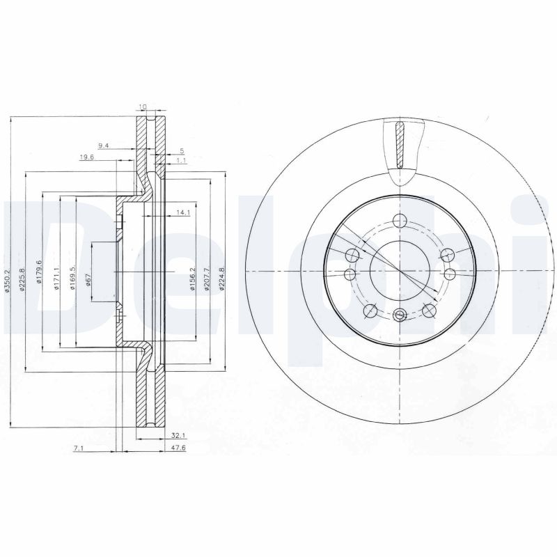 DELPHI BG9013 Brake Disc