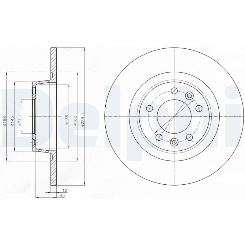 DELPHI BG4301 Brake Disc .