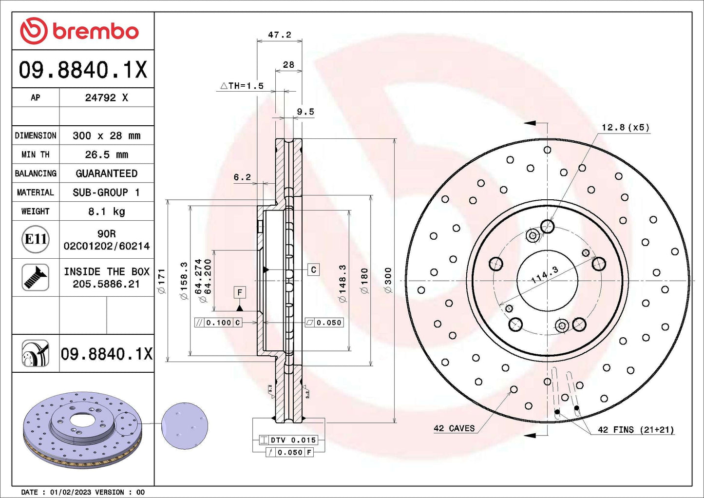 BBP 41107BBP Disc Brake Caliper Repair Kit