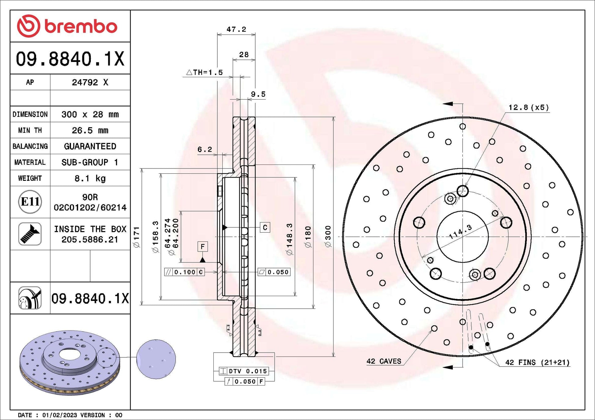BBP 41107BBP Disc Brake Caliper Repair Kit