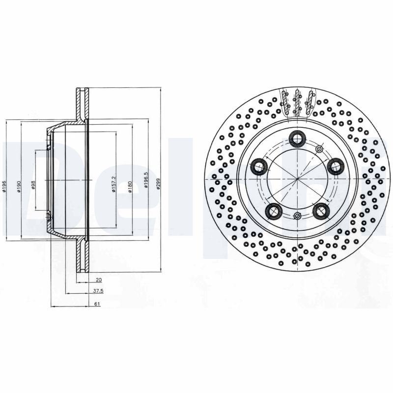 DELPHI BG4302C Brake Disc .