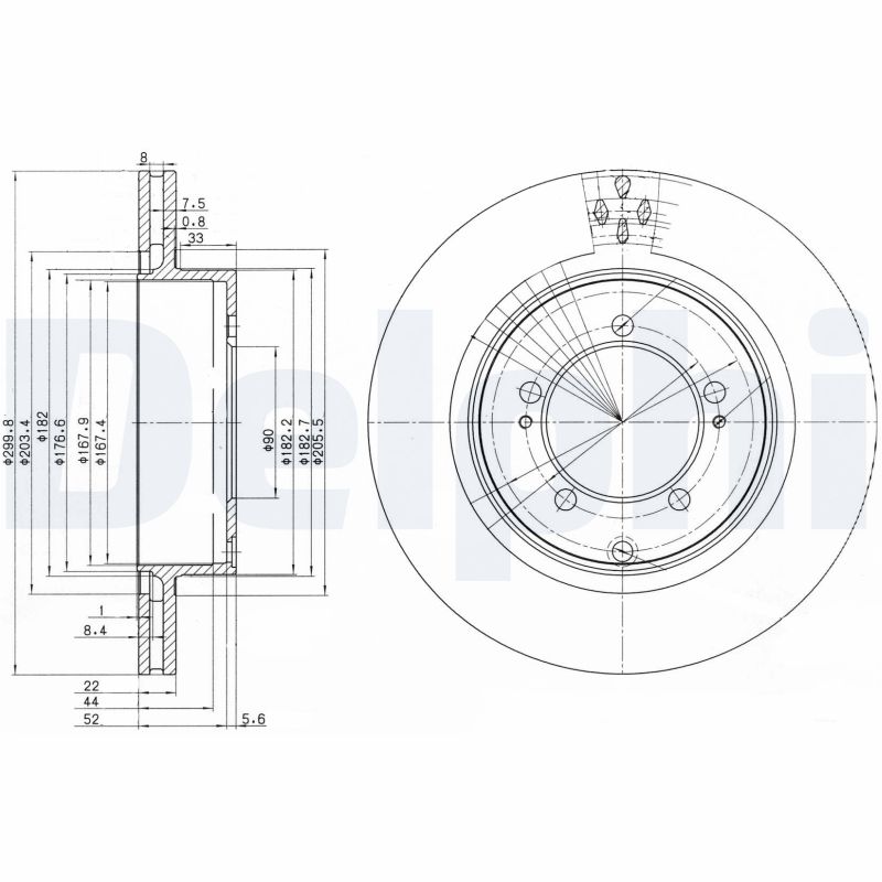 DELPHI BG3811 Brake Disc .