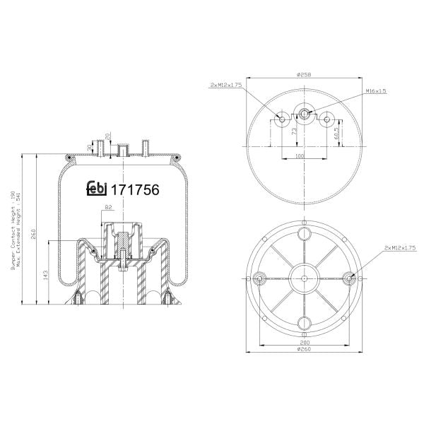 FEBI FE171756 Air Suspension Bellow