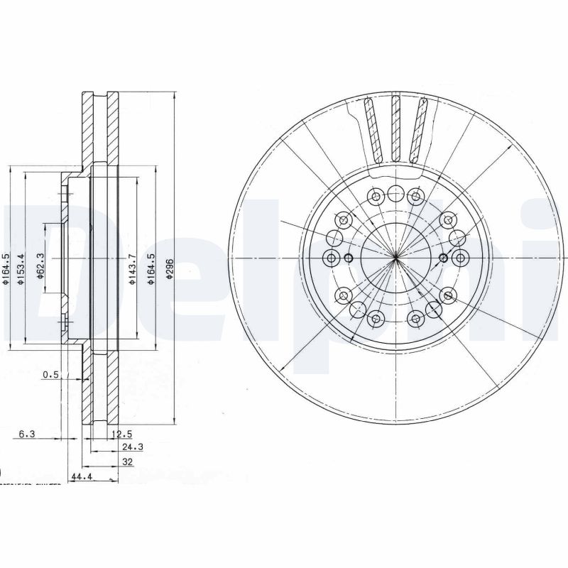 DELPHI BG2829 Brake Disc .