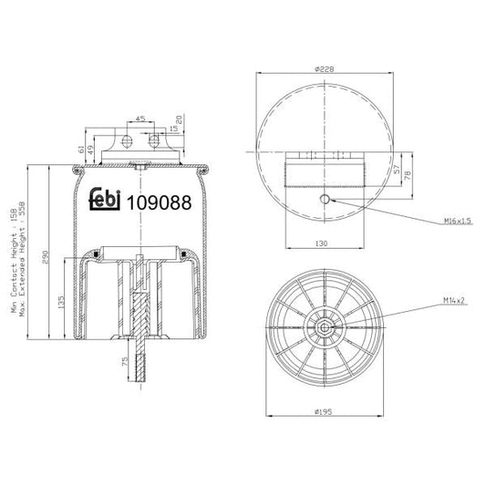 FEBI FE109088 Air Suspension Bellow