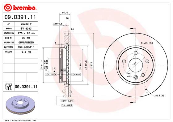 AUGER AUG56151 Disc Brake Caliper Repair Kit