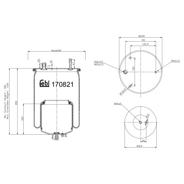 FEBI FE170821 Air Suspension Bellow