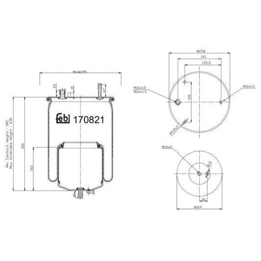 FEBI FE170821 Air Suspension Bellow