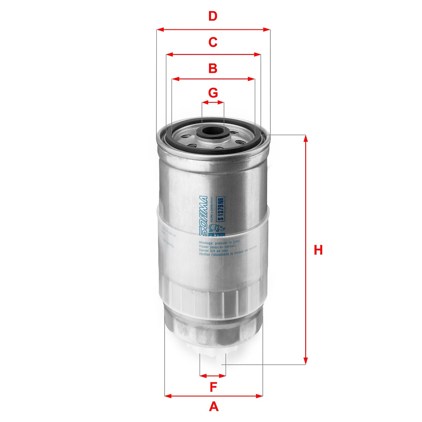 SOFIMA S1379NR Fuel Filter