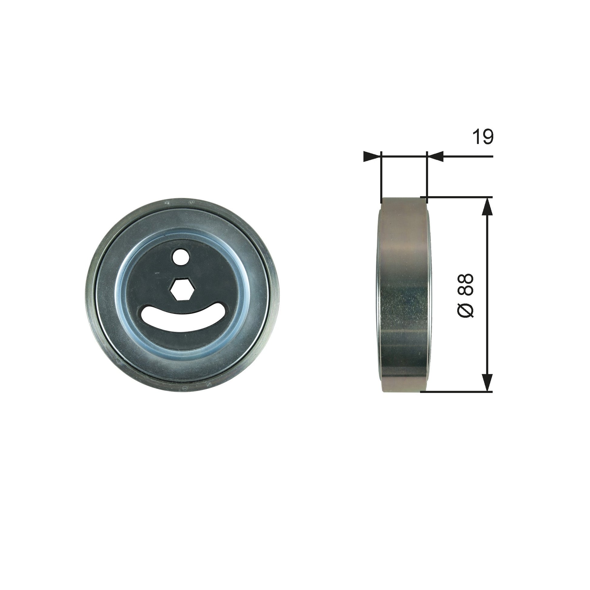 GATES GATT36280 V-Ribbed Belt Tensioner Pulley