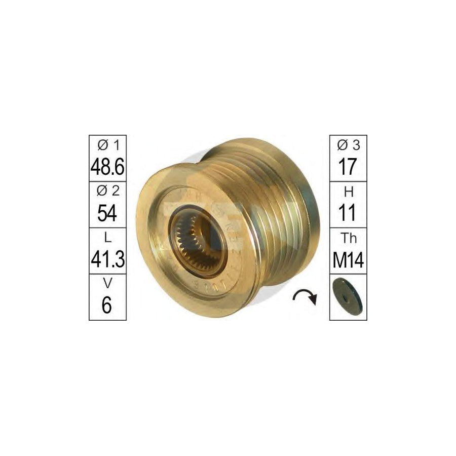 Era 219101 Alternator Freewheel Clutch