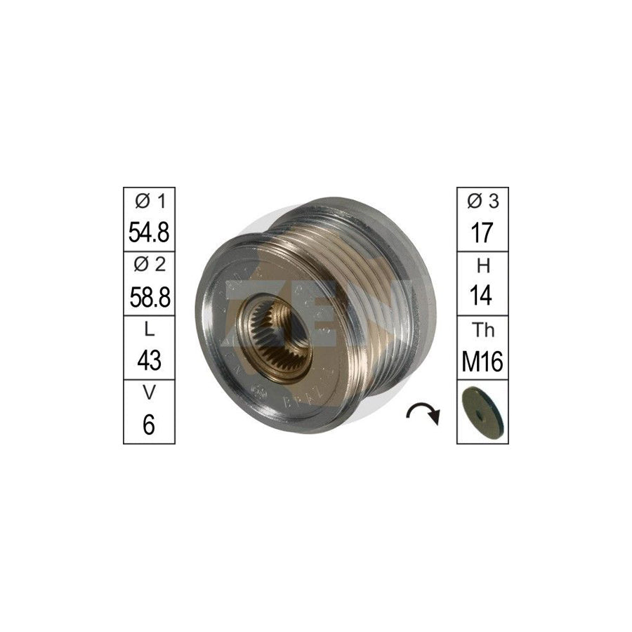 Era ZN5423 Alternator Freewheel Clutch