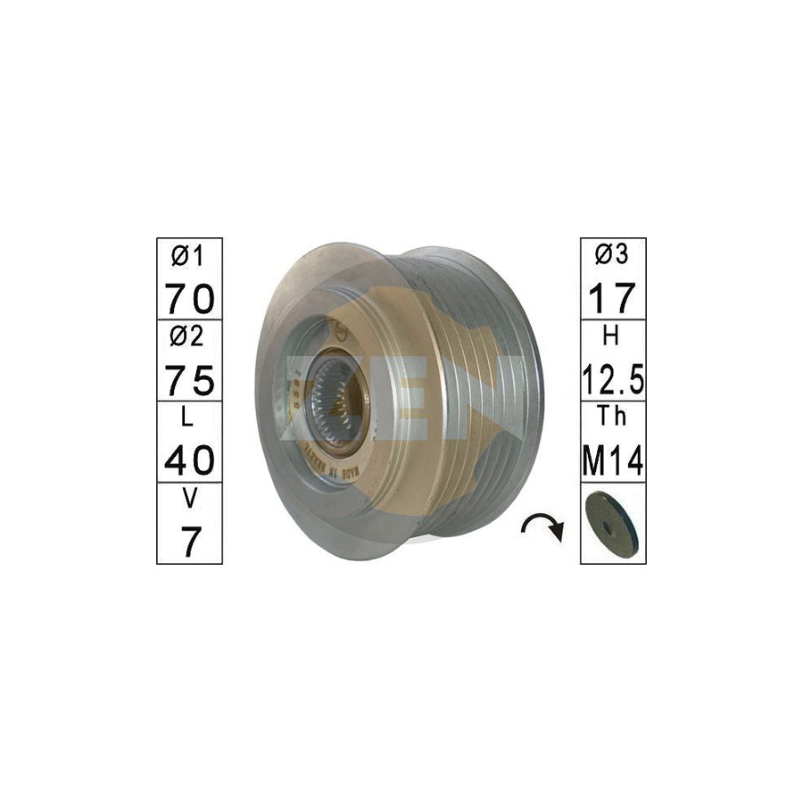 Era ZN5591 Alternator Freewheel Clutch