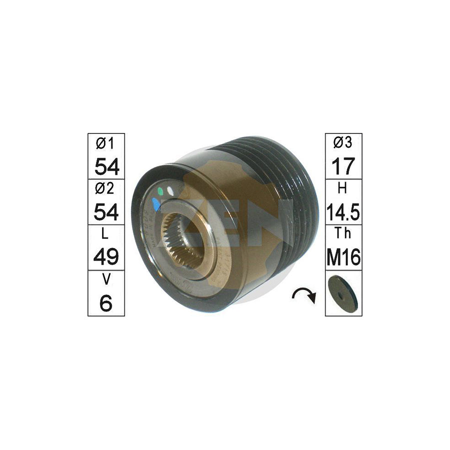 Era Zn6009 Alternator Freewheel Clutch