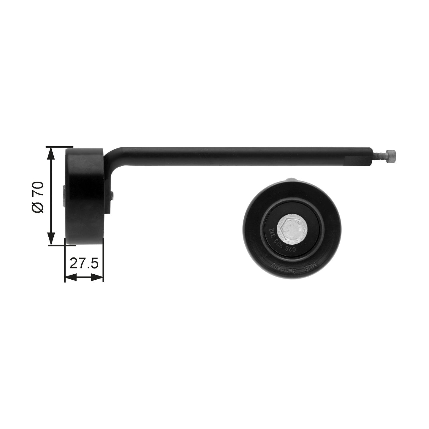 GATES GATT39088 V-Ribbed Belt Tensioner Lever