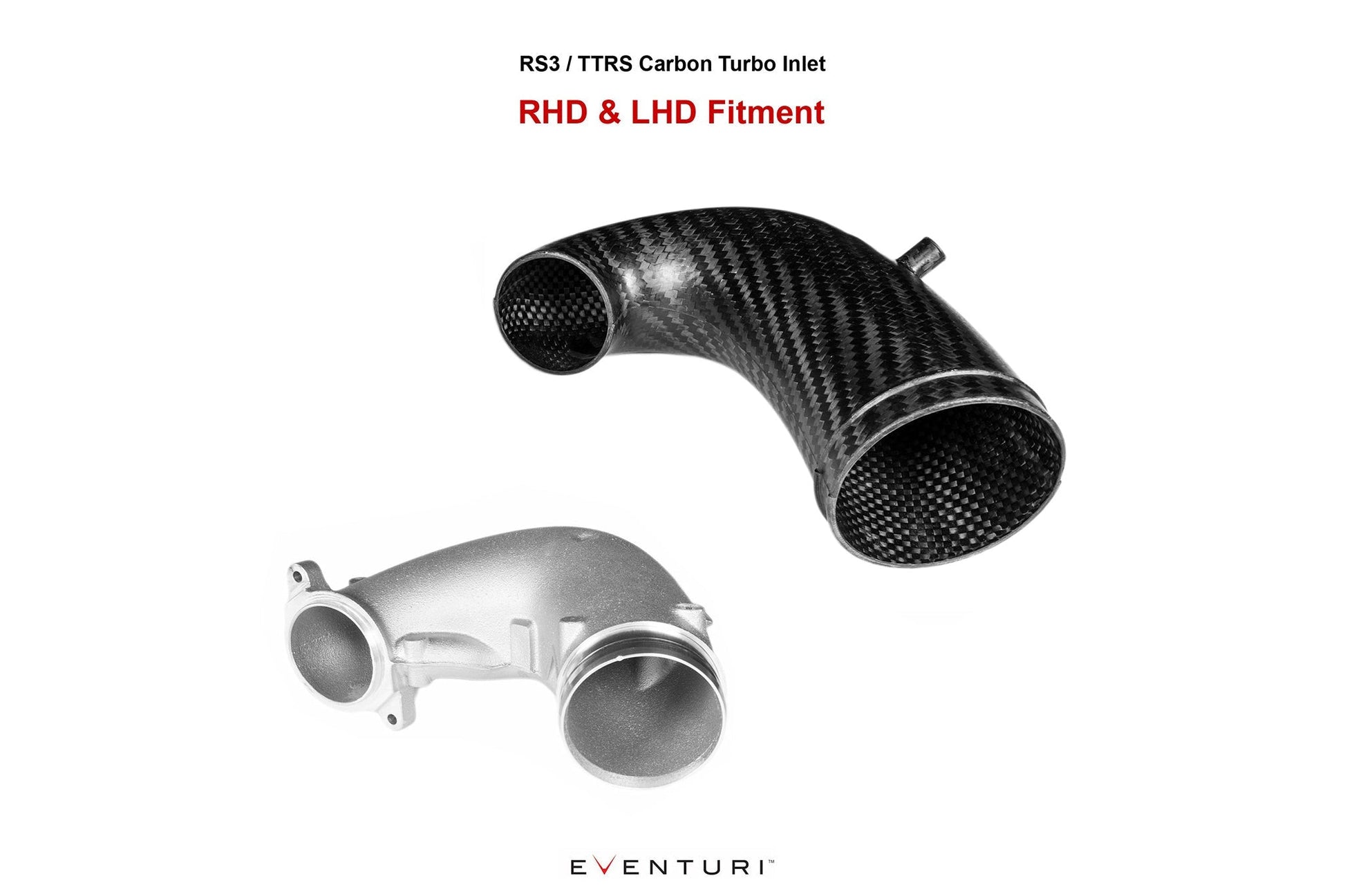 Eventuri Audi RS3/TTRS Gen 2 8V 8Y LHD Carbon Turbo Inlet with no flange