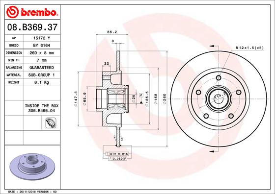 TOURMAX BCF-313 Disc Brake Caliper Repair Kit