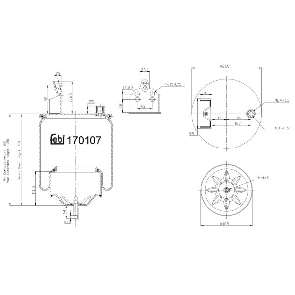 FEBI FE170107 Air Suspension Bellow