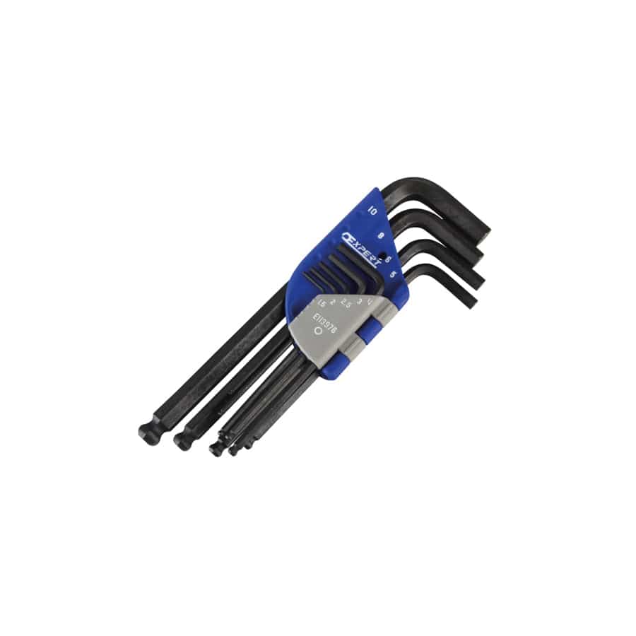 Expert BRIE113976B Metric Ball End Hexagon Key Long Arm Set, 9 Piece