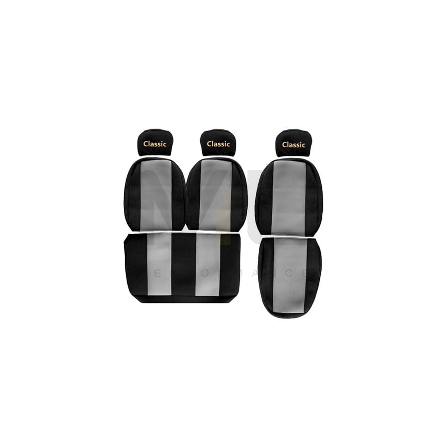 F-CORE ContiClassic PS03 GRAY Car seat cover Grey, Patterned, Textile, Front